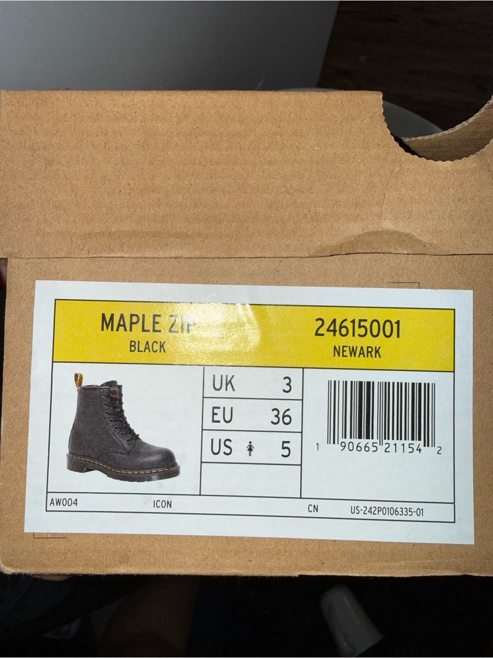 Dr. Martens Maple Zip Black Leather Combat Boots